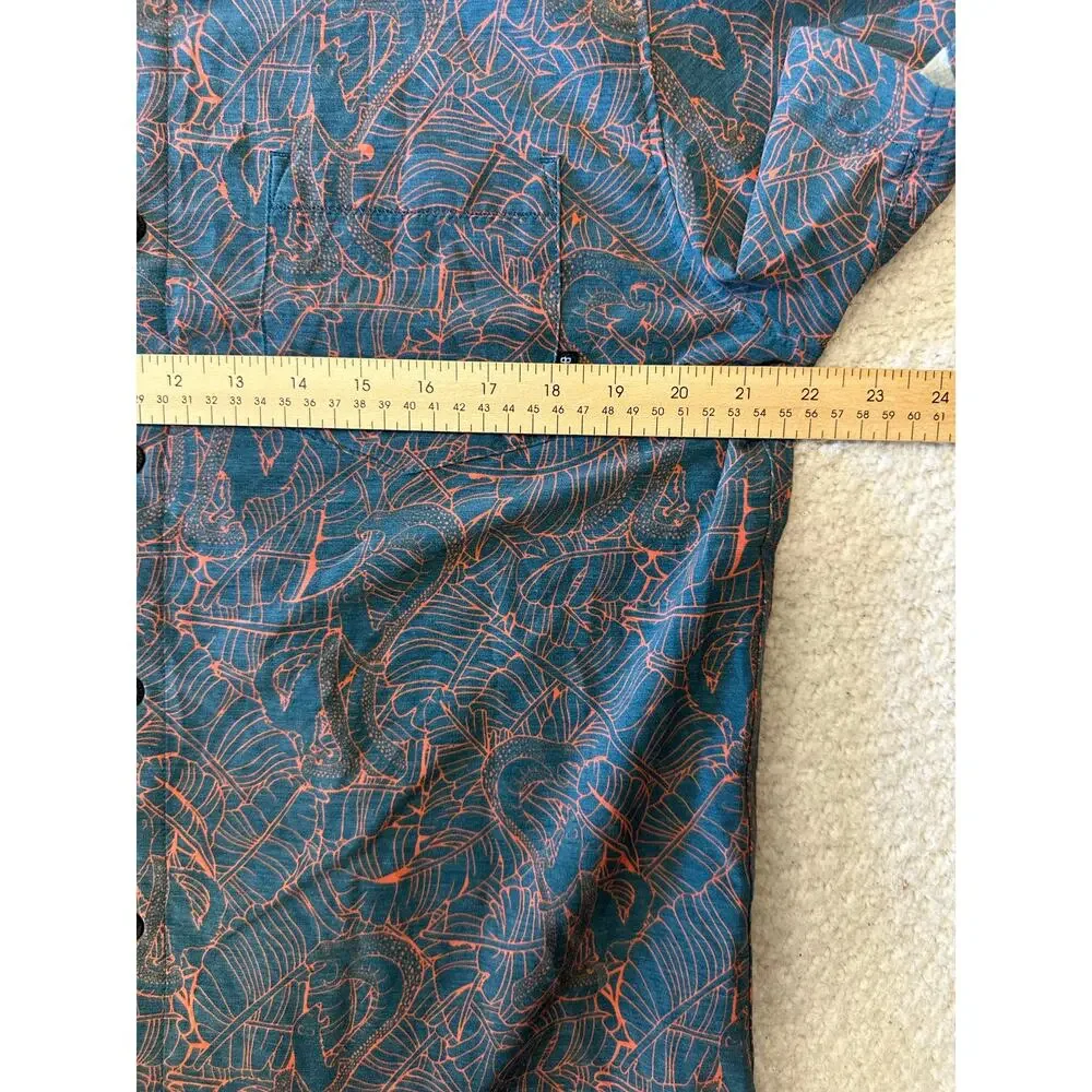 Baja Llama Mens Shorts Size Sleeve Button Down Shirt Large